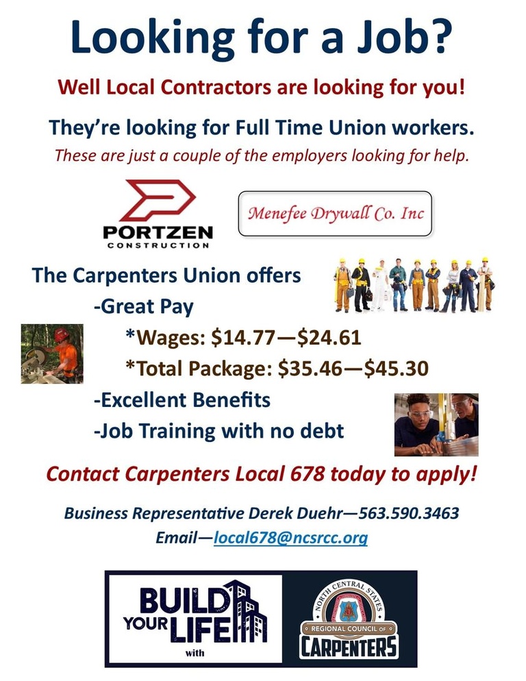 Carpenters Local 678 flyer