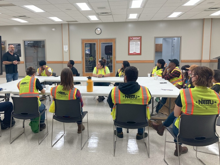 Pre-apprentices touring plumbers training center