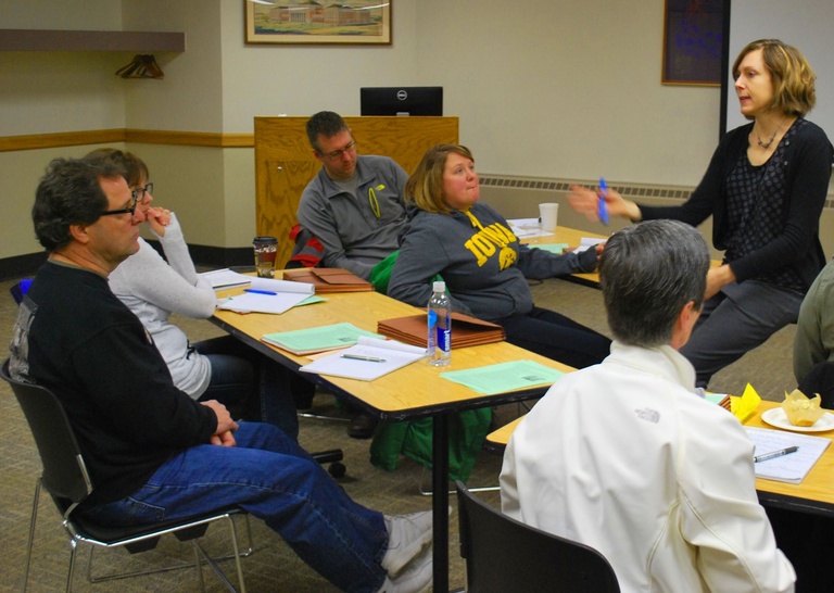 Labor educator teaching students