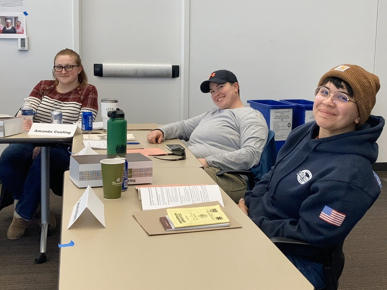 Students at a Labor Center class