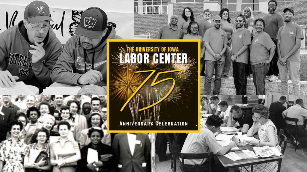 Composite picture of Labor Center program participants across the decades